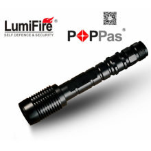 Poppas V5-858 2 X 18650 recargable Zoom 10W telescópica de alta potencia LED de aluminio antorcha